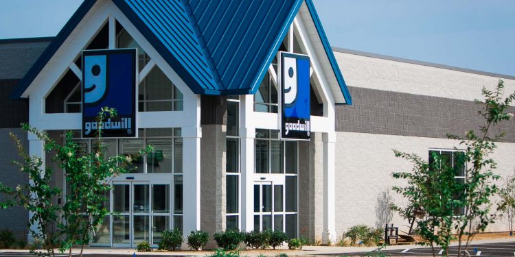 Shoppers browsing an Evansville Goodwill store