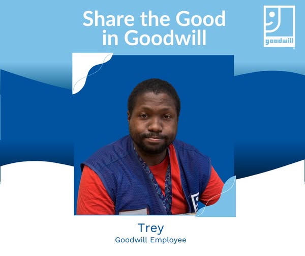Trey, a team member at Evansville Goodwill