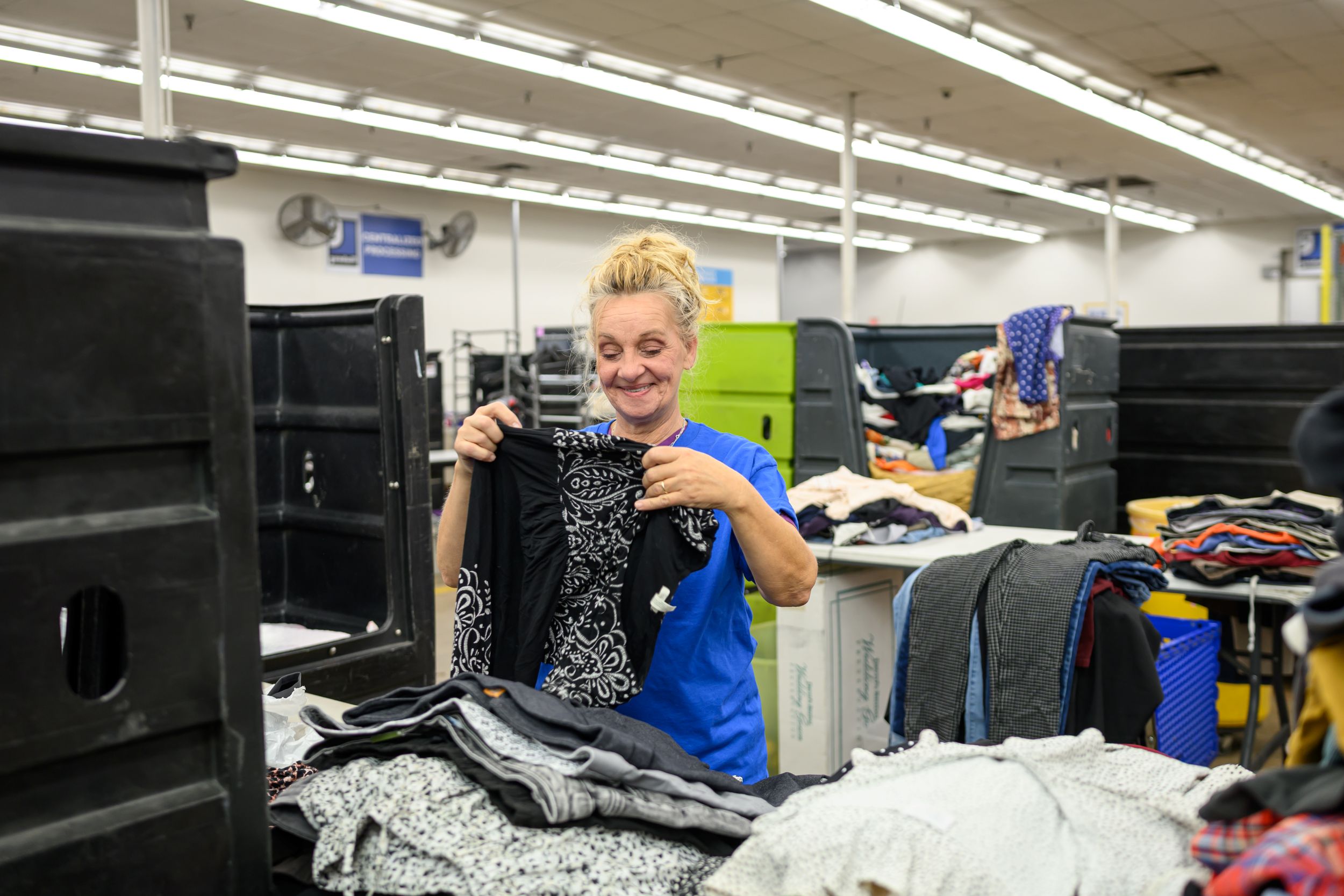 Evansville Goodwill team member at work